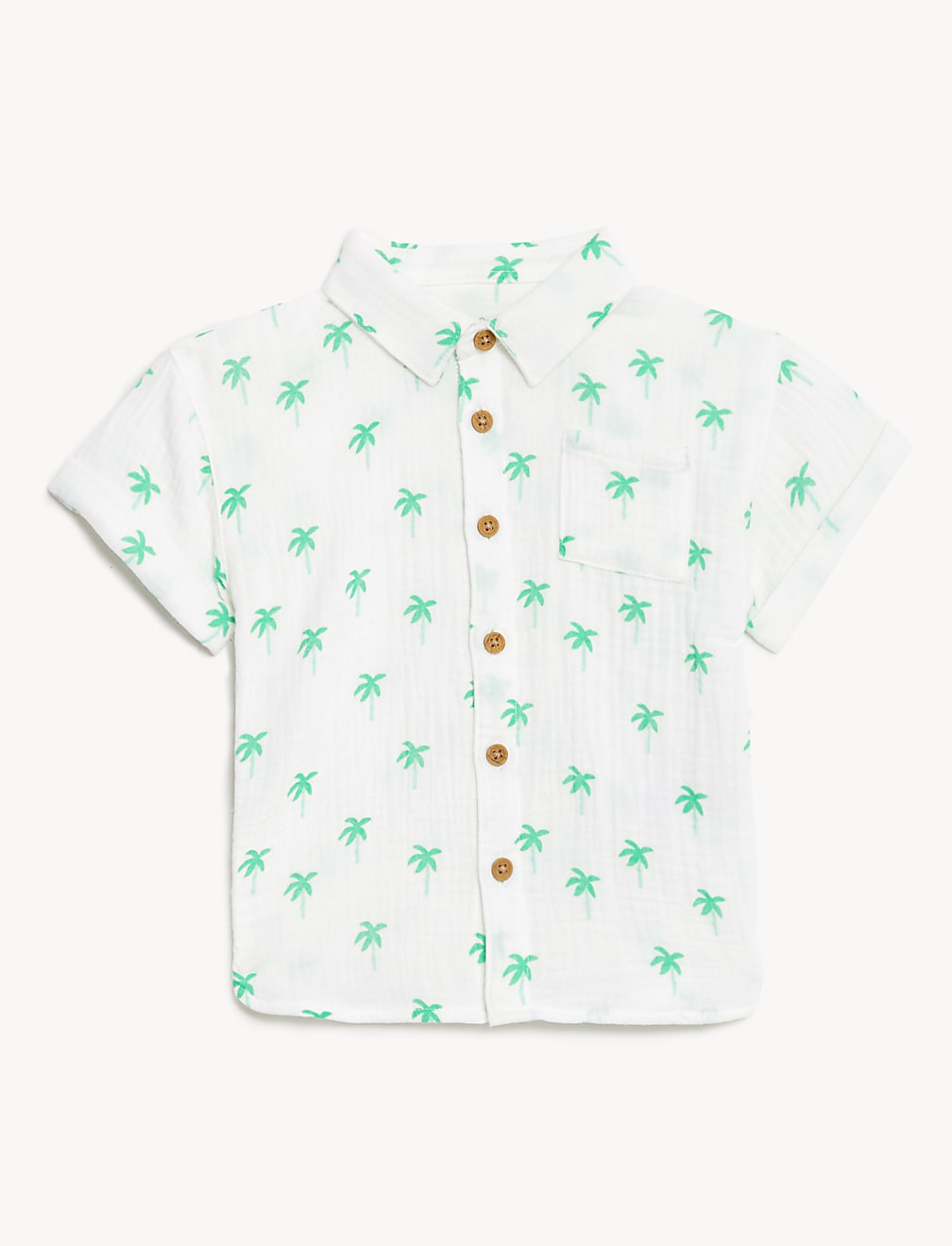 Pure Cotton Palm Tree Shirt & Shorts Set (0-3 Yrs)