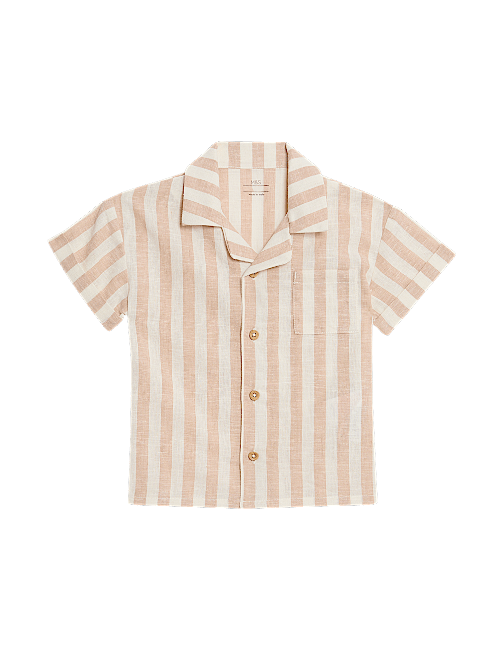 Cotton Rich Double Cloth Striped Shirt (0-3 Yrs)