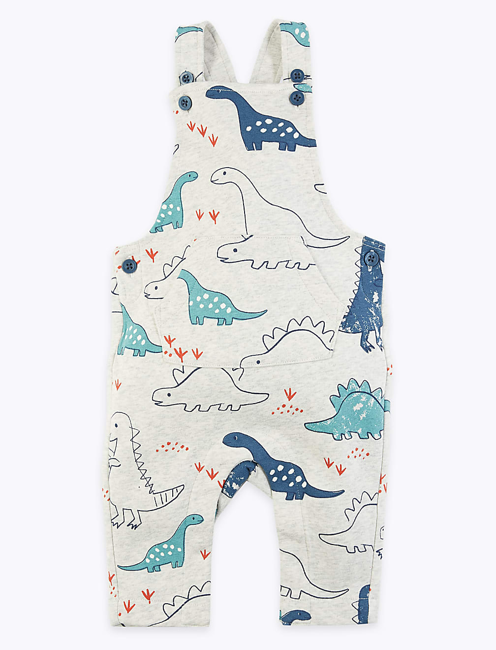 2 Piece Dinosaur Print Dungaree Outfit (0 Mths-36 Mths)