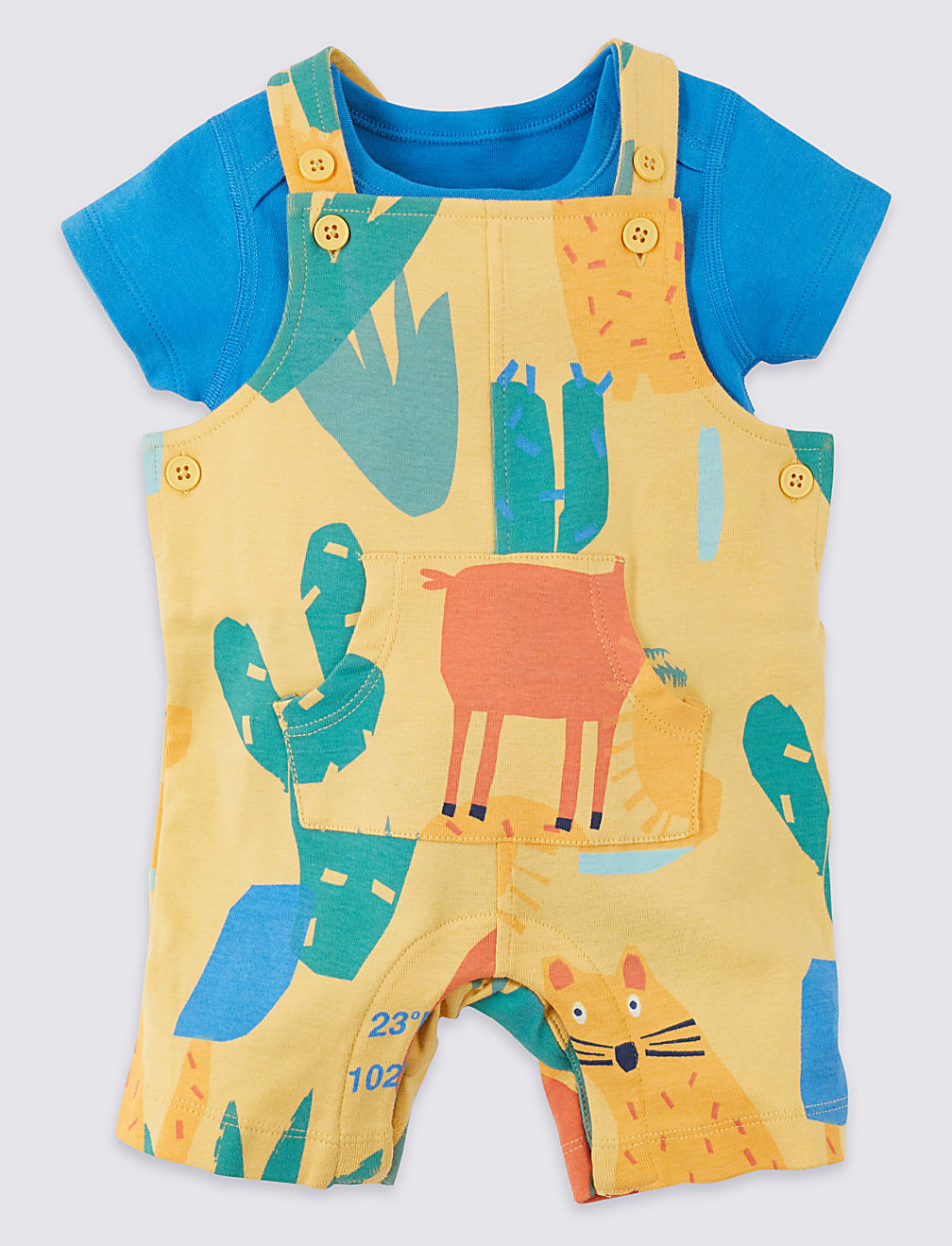 2 Piece Dungarees & Bodysuit Outfit