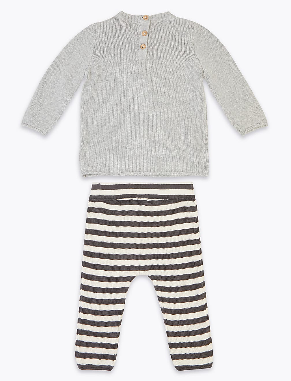 2 Piece Knitted Badger Top & Bottom Outfit (0-3 Yrs)