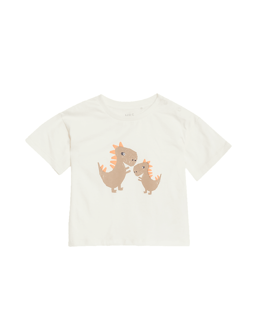 2pk Pure Cotton Striped & Dinosaur T-Shirts (0-3 Yrs)