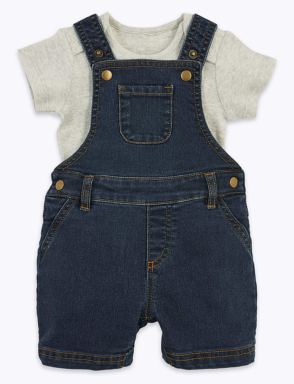 2 Piece Denim Dungaree Outfit (0-3 Yrs)