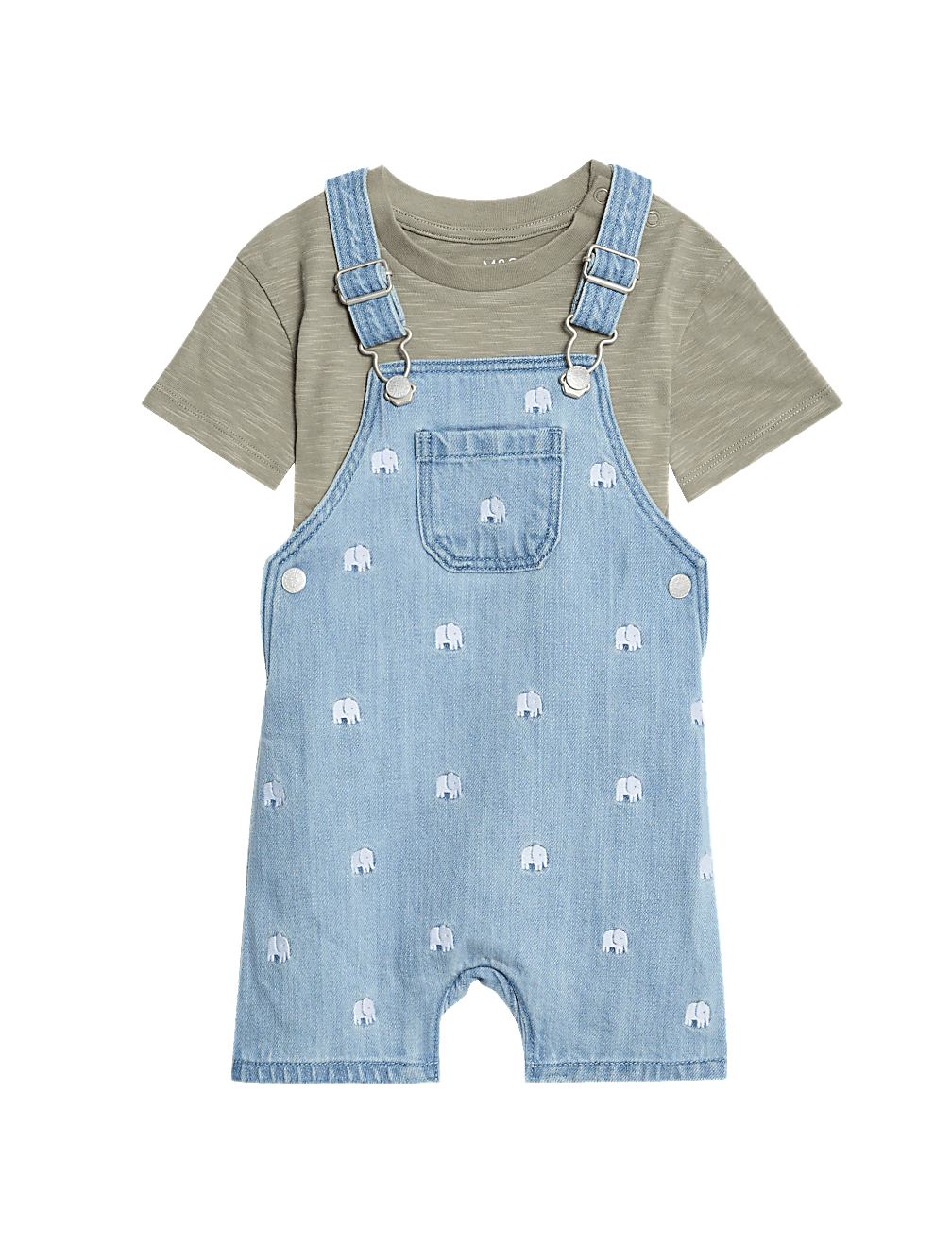 2pc Cotton Rich Elephant Outfit (0-3 Yrs)