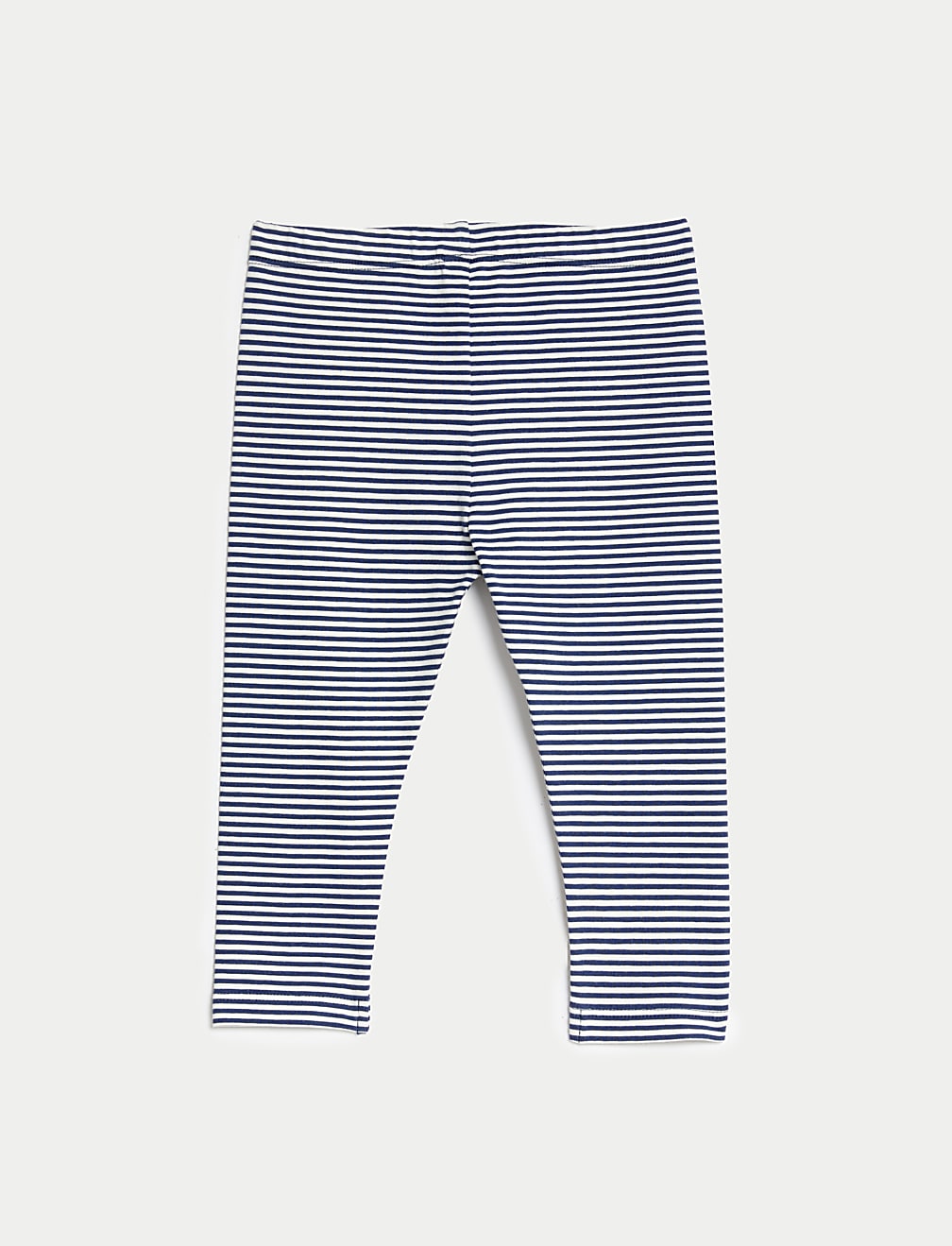 2pk Cotton Rich Striped & Plain Leggings (0-3 Yrs)