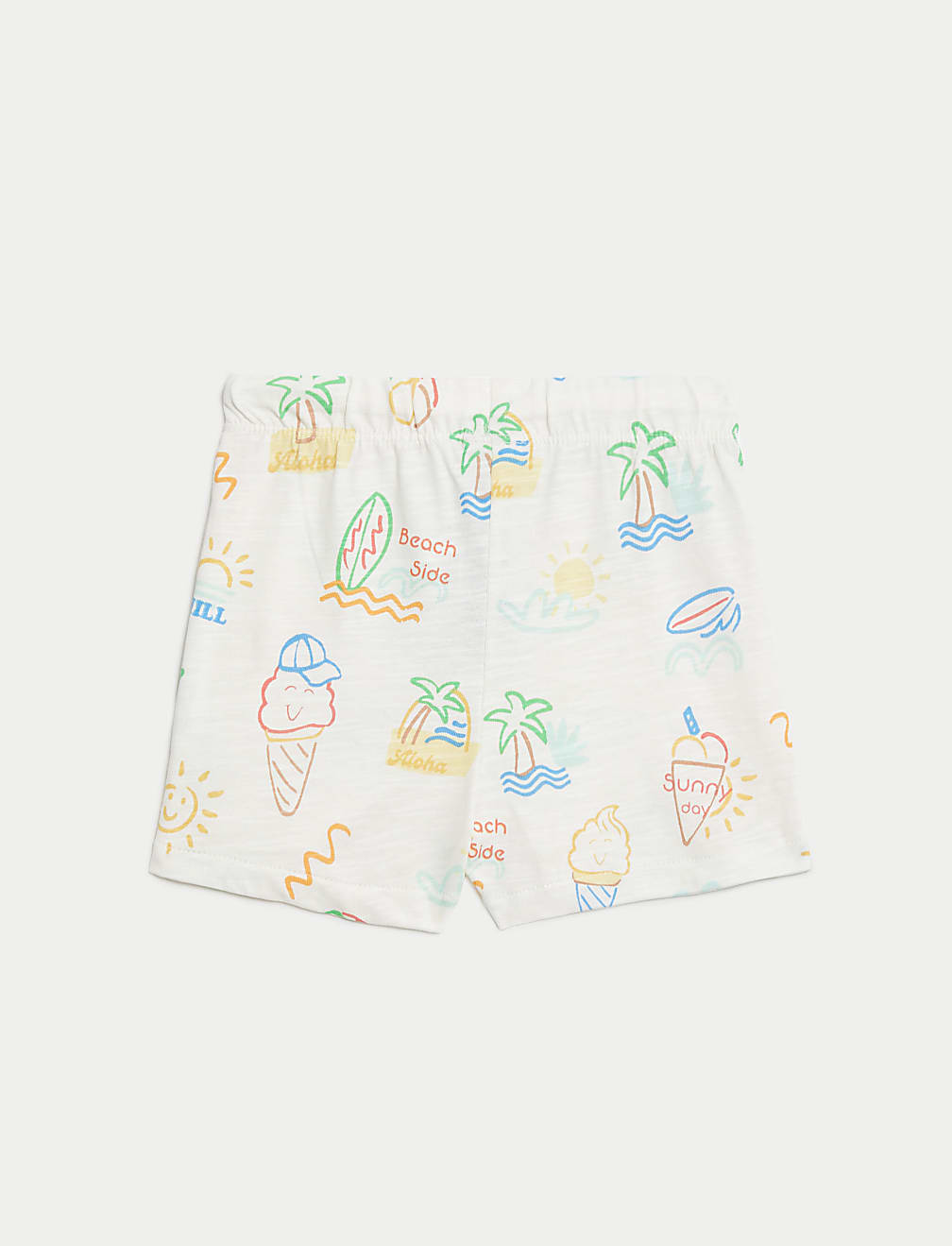 3pk Pure Cotton Patterned Shorts (0-3 Yrs)
