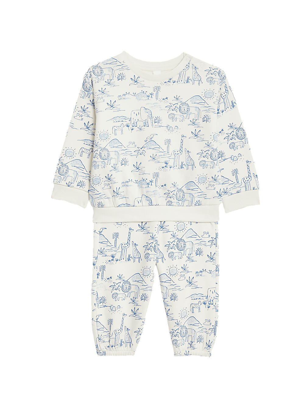 2pc Cotton Rich Safari Print Outfit (0-3 Yrs)