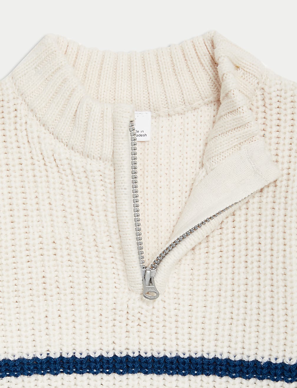 Knitted Striped Zip Jumper (0-3 Yrs)