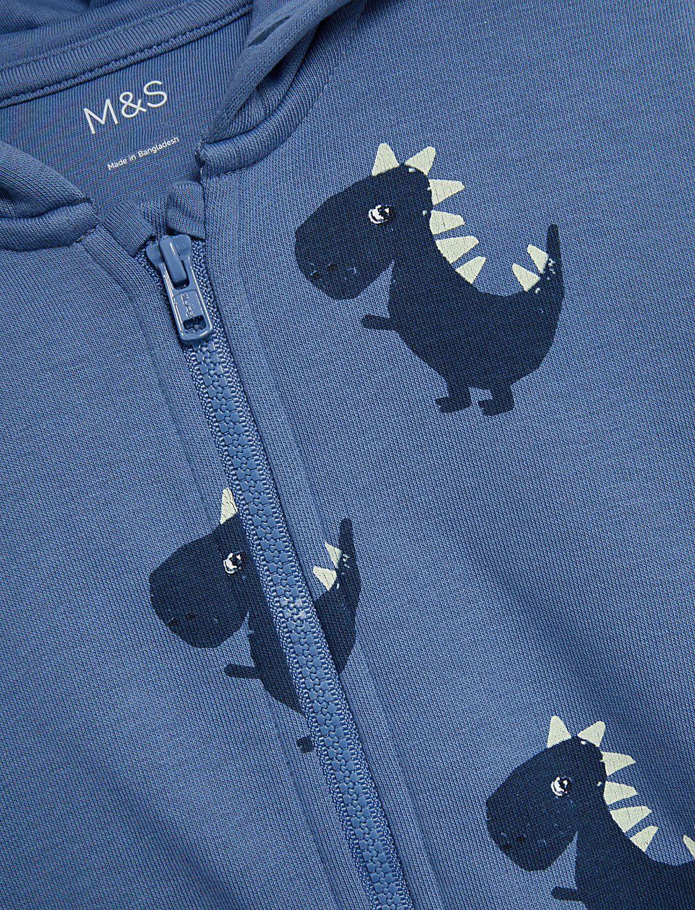 Cotton Rich Dinosaur Zip Hoodie (0-3 Yrs)