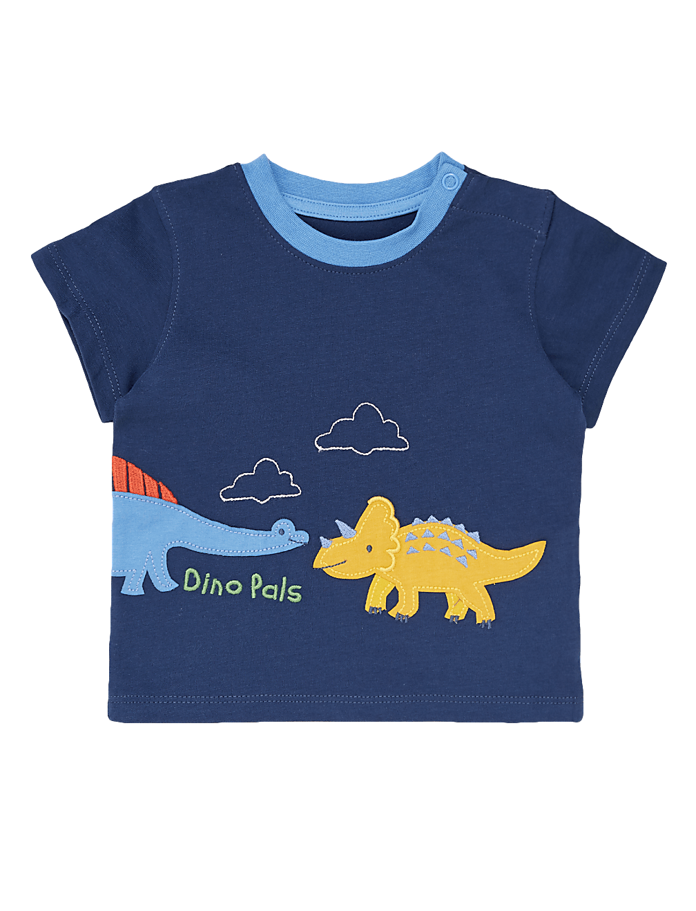Pure Cotton Dinosaur Applique T-Shirt (0-3 Yrs)