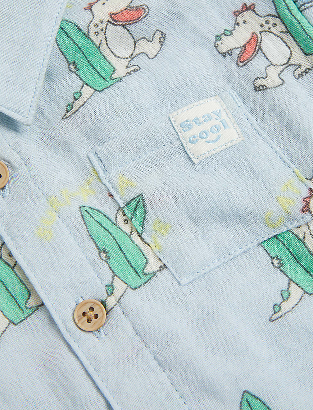 Pure Cotton Crocodile Print Shirt (0-3 Yrs)