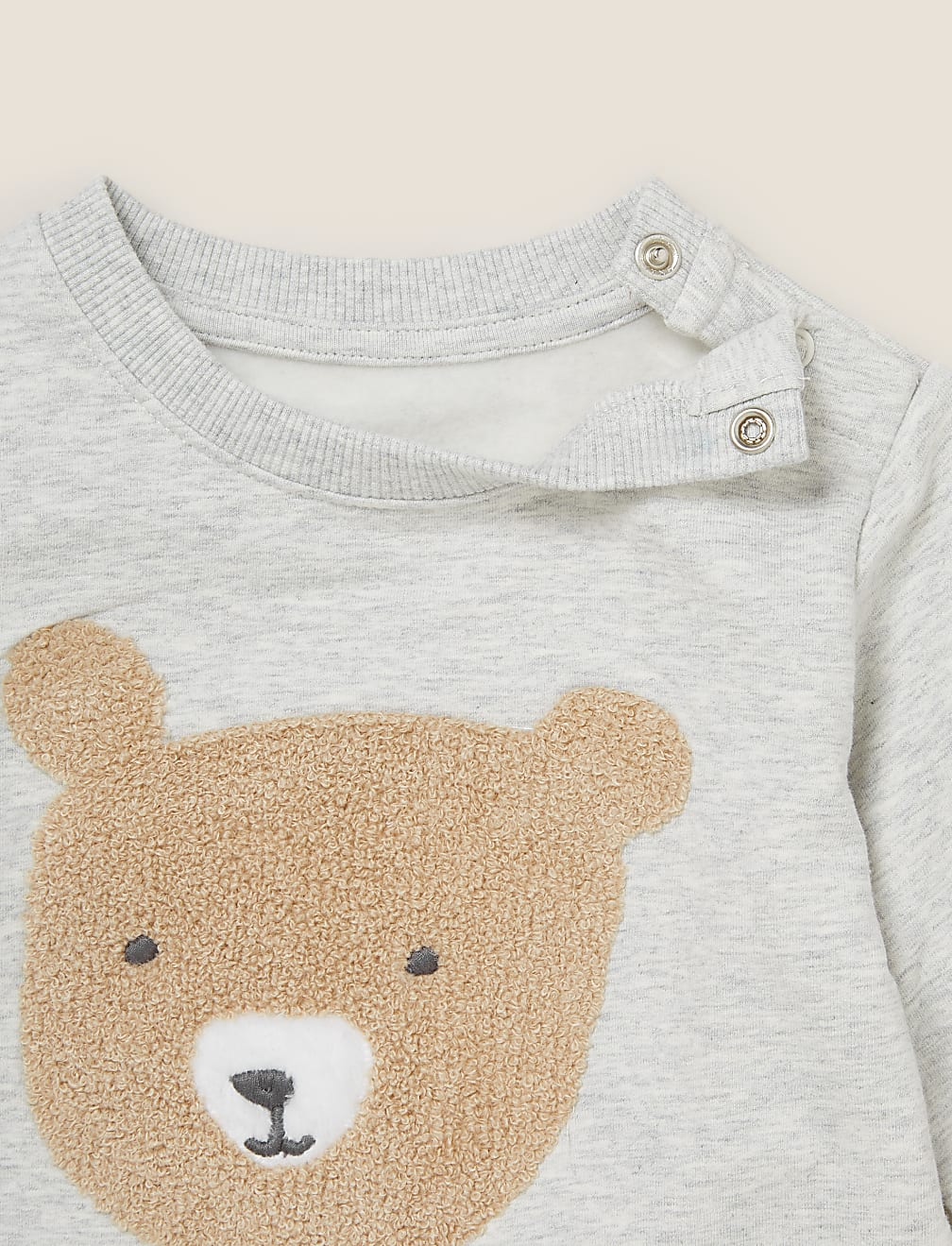 Cotton Jersey Boucle Teddy Sweater