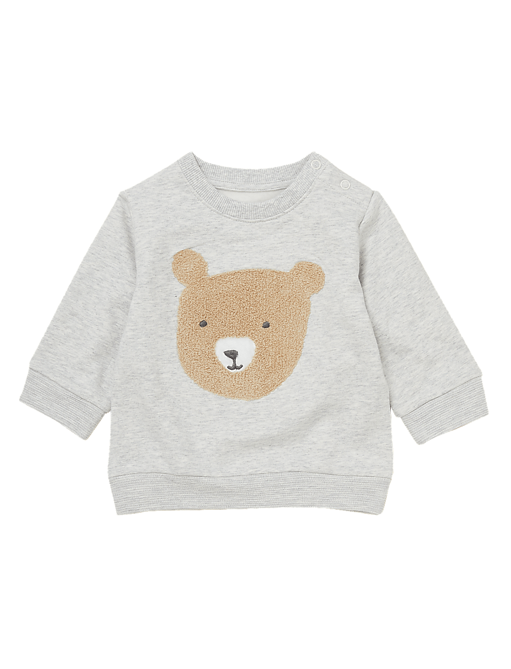 Cotton Jersey Boucle Teddy Sweater