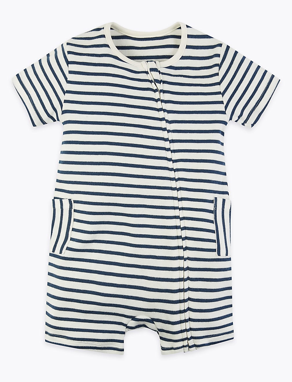 2 Pack Cotton Elephant Rompers (7lbs-12 Mths)