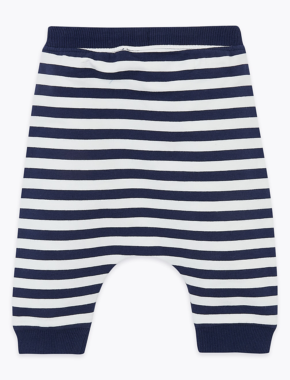 Cotton Striped Appliqué Dinosaur Joggers (0-3 Yrs)