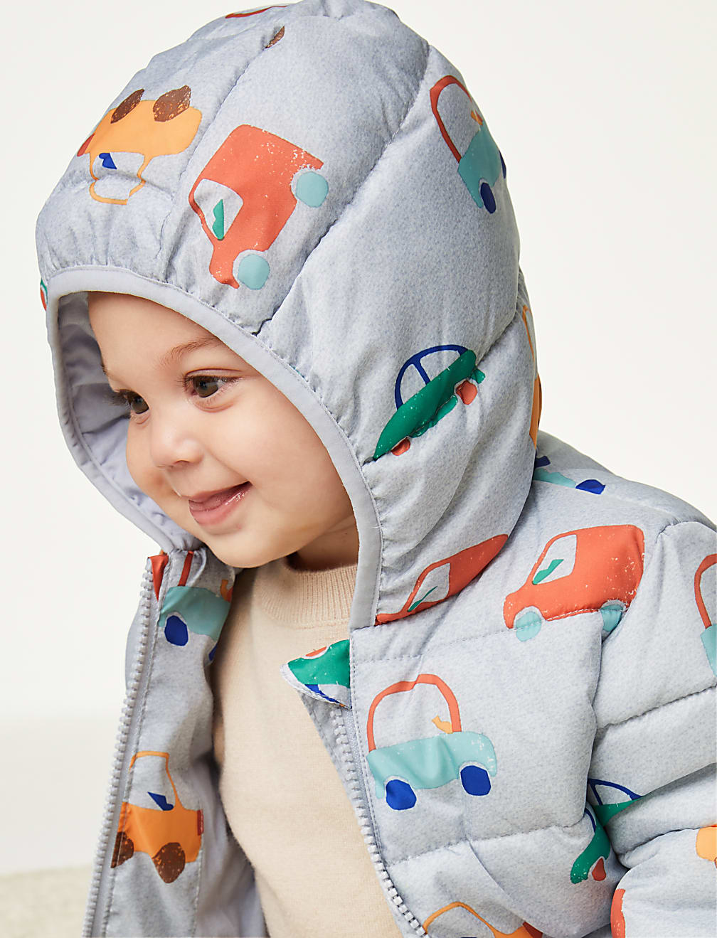 Car Print Coat (0-2 Yrs)
