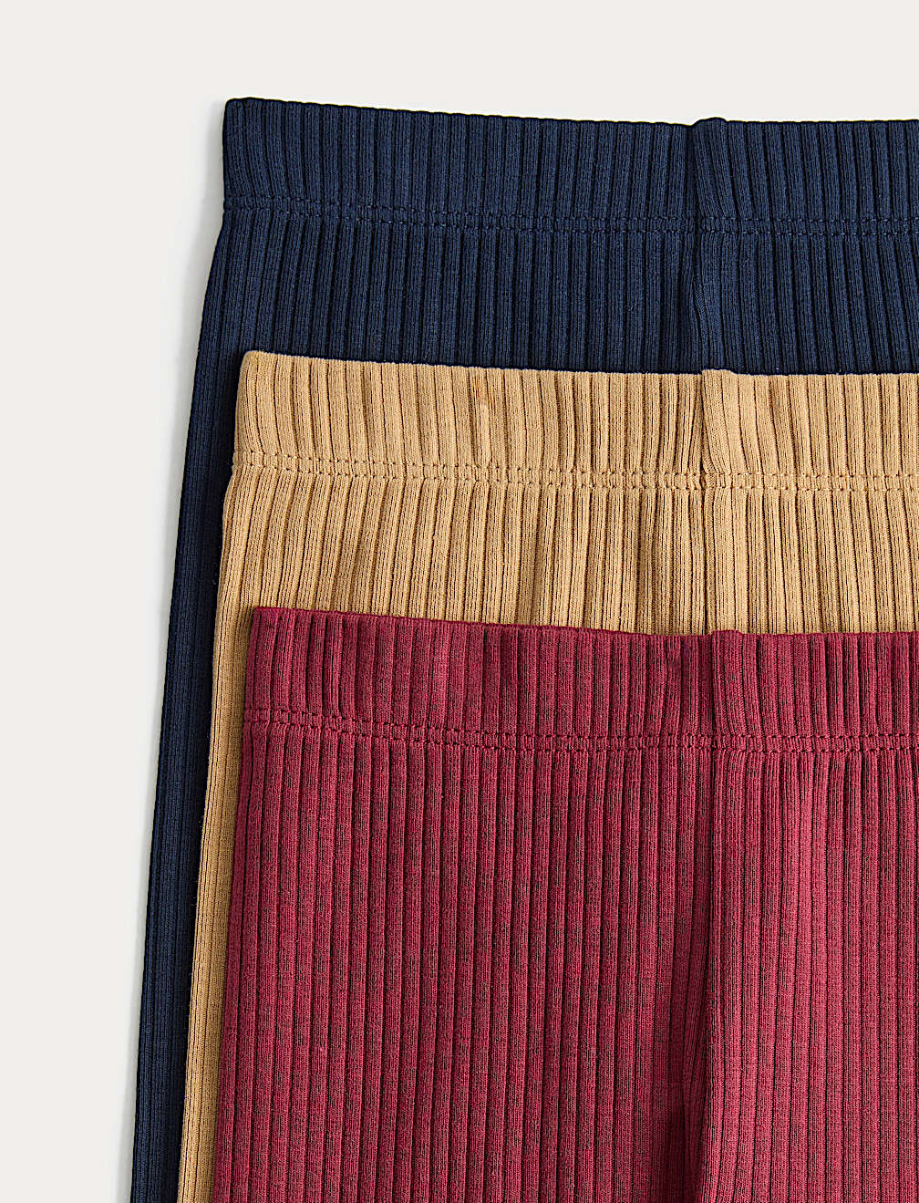 3 Pack Cotton Rich Ribbed Leggings (0-4 Years)