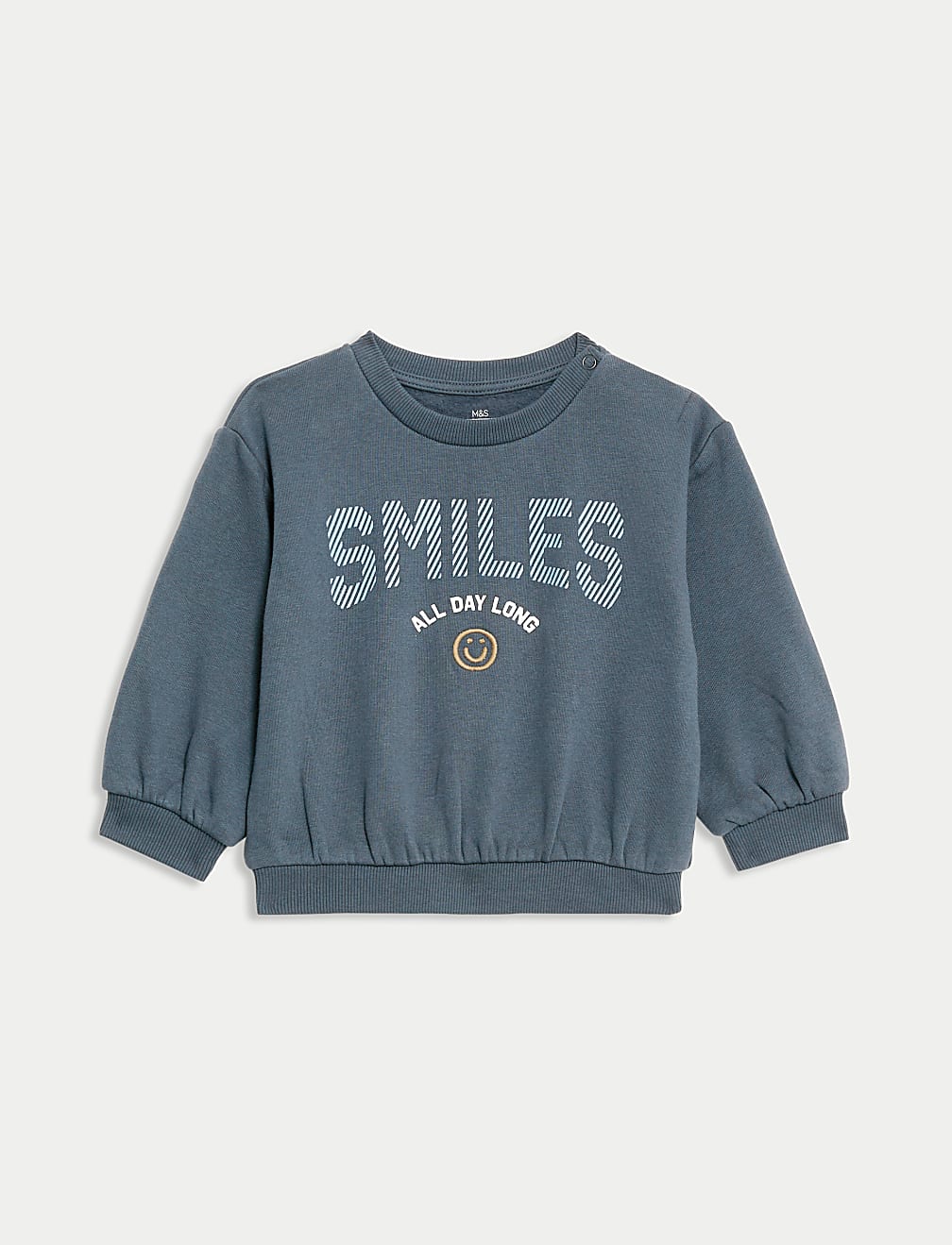 Cotton Rich Smiles Slogan Sweatshirt (0-3 Yrs)