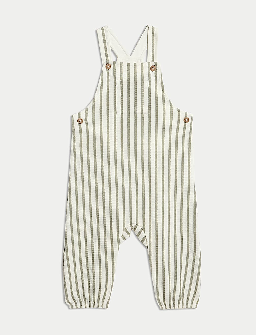 2pc Pure Cotton Jersey Striped Dungaree Outfit (0-3 Yrs)