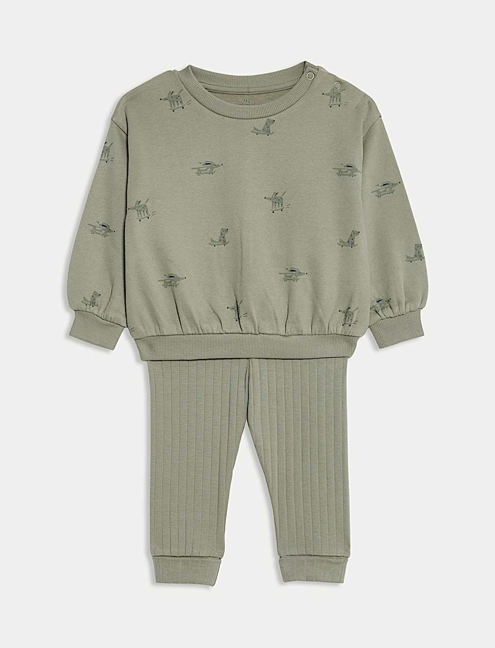 2pc Cotton Rich Dog Top & Bottom Outfit (0-6 Yrs)