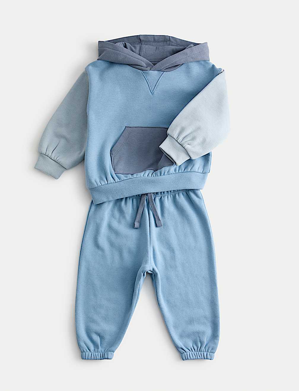 2pc Cotton Rich Colour Block Sweat Outfit (0-8 Yrs)