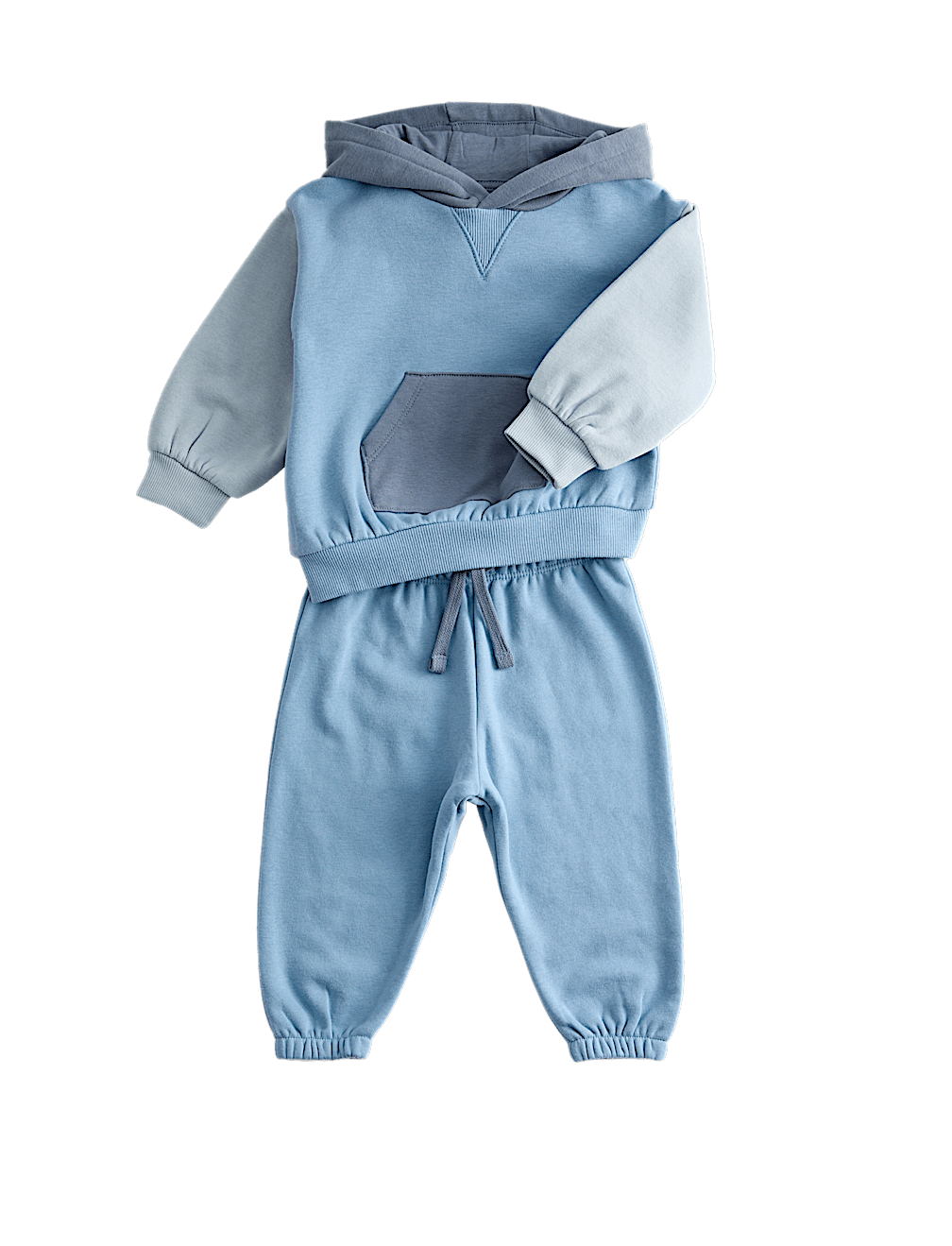 2pc Cotton Rich Colour Block Sweat Outfit (0-8 Yrs)