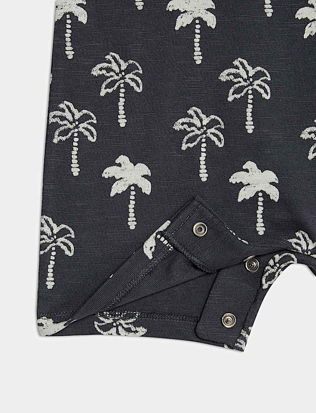 Pure Cotton Palm Tree Romper (0-3 Yrs)