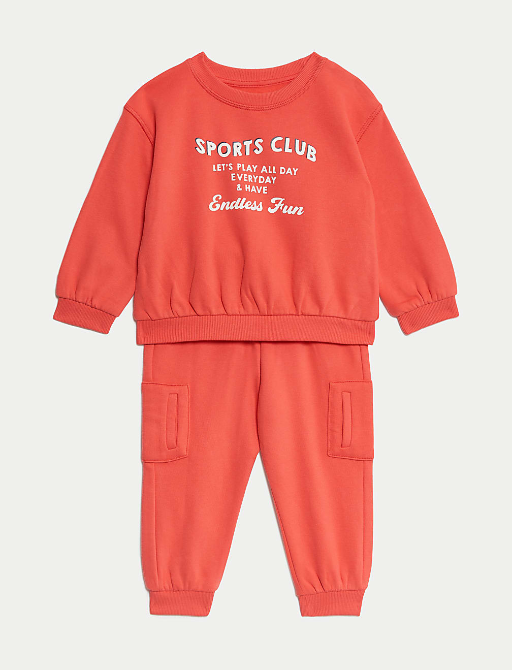 2pc Cotton Rich Sports Club Slogan Outfit (0-6 Yrs)