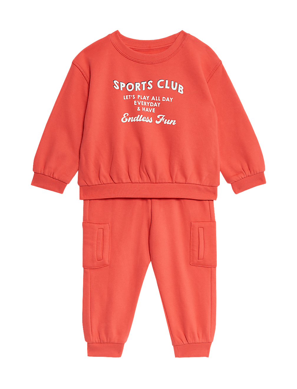 2pc Cotton Rich Sports Club Slogan Outfit (0-6 Yrs)