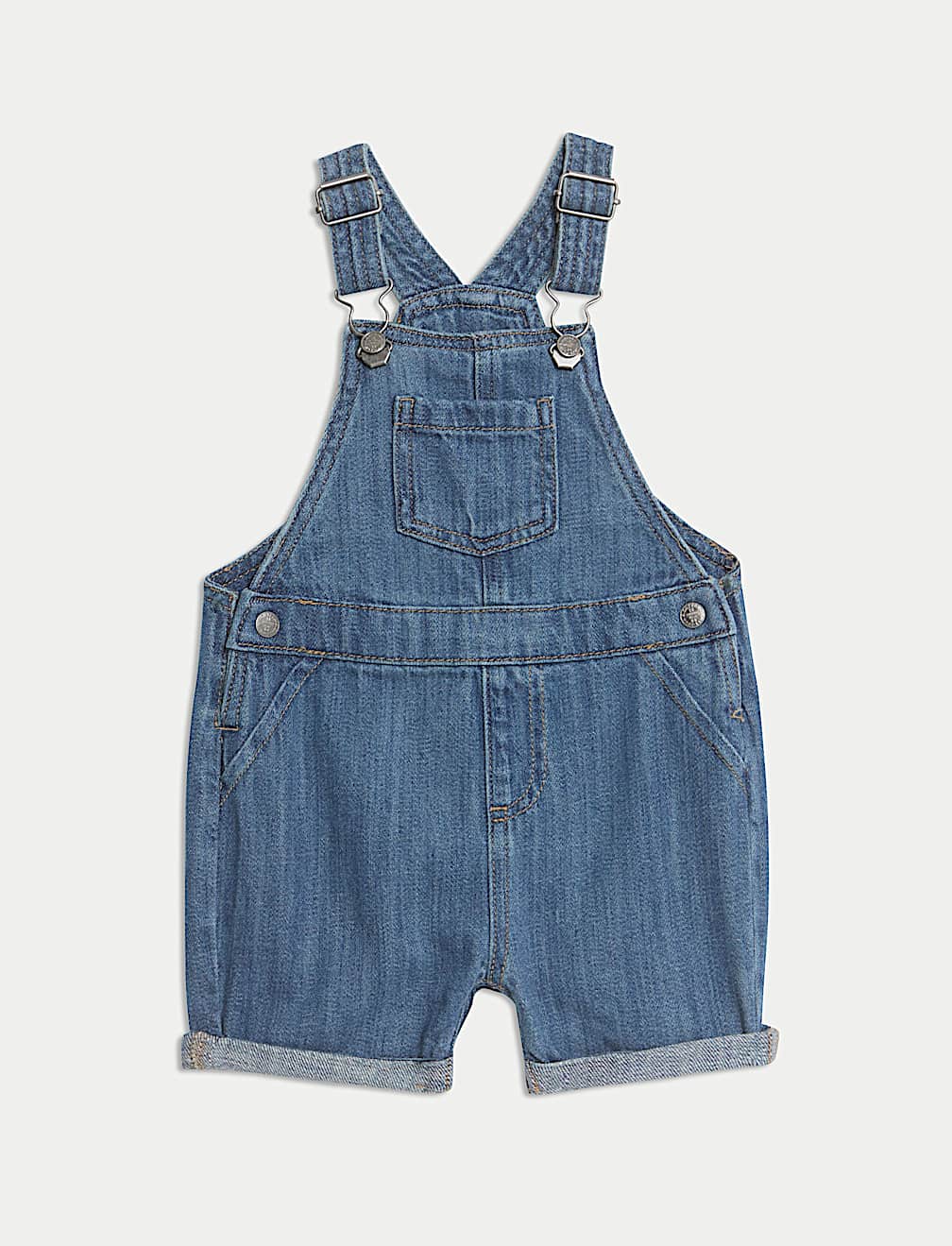 2pc Cotton Rich Denim Bibshort (0-3 Yrs)