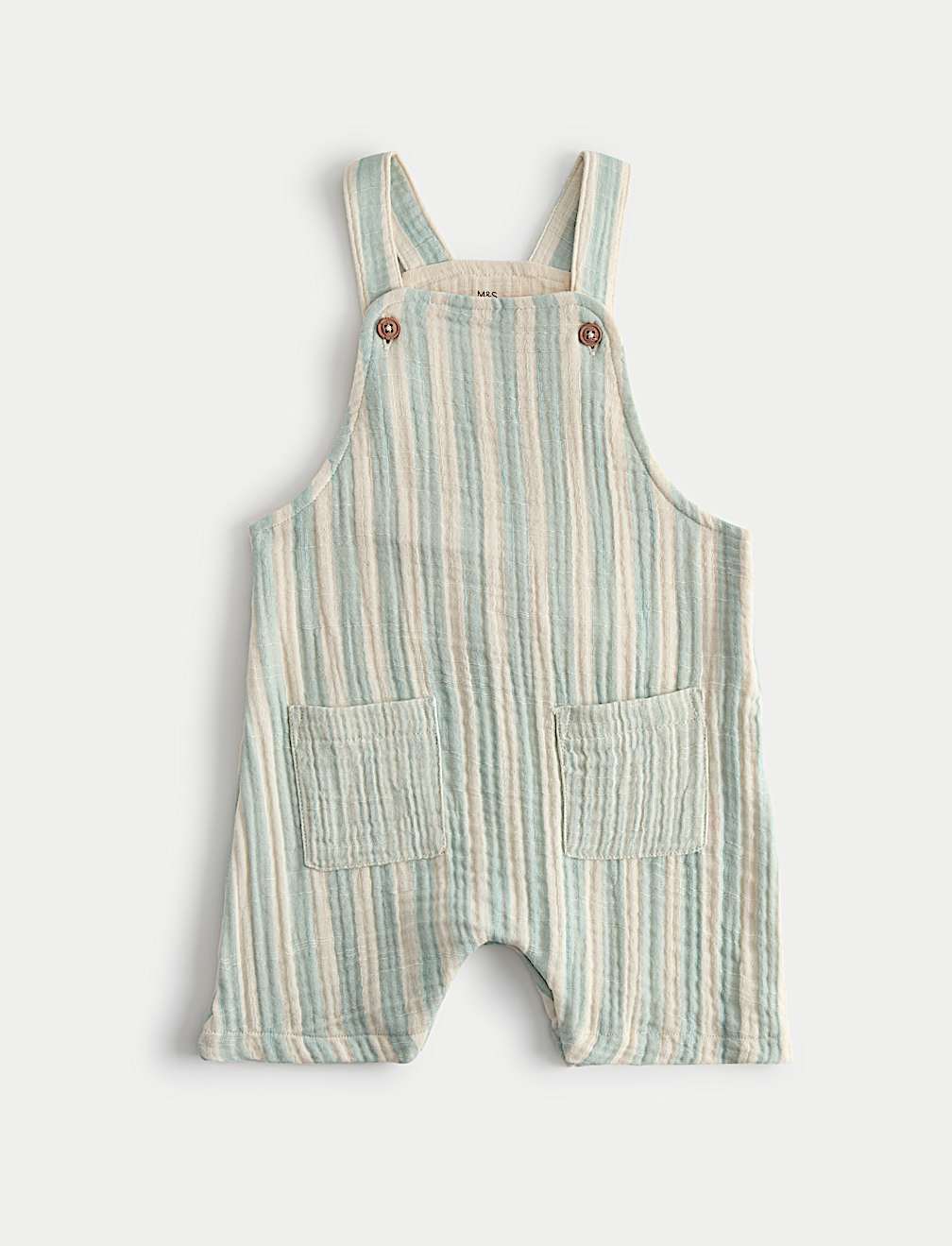 Pure Cotton Striped Dungarees (0-3 Yrs)