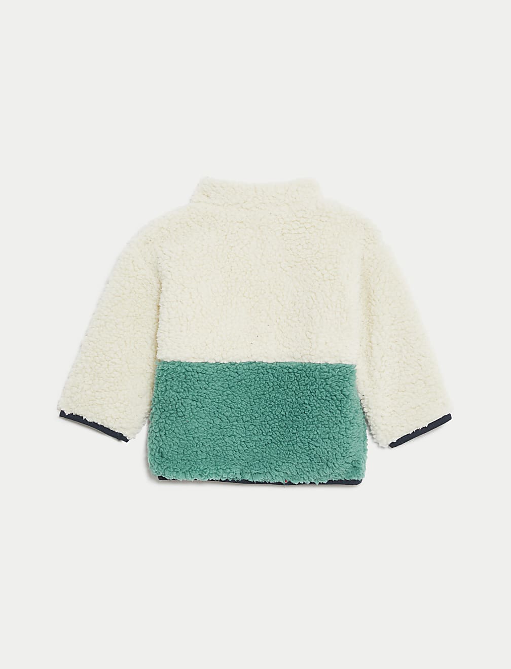 Navy Colourblock Borg Jacket (0-3 Yrs)