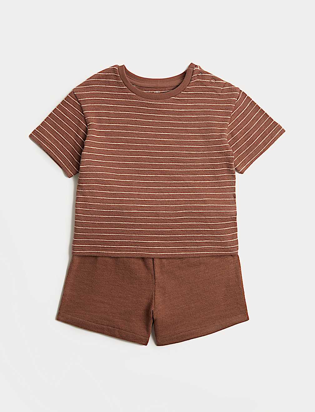 Pure Cotton Striped Shirt & Navy Shorts (0-5 Yrs)