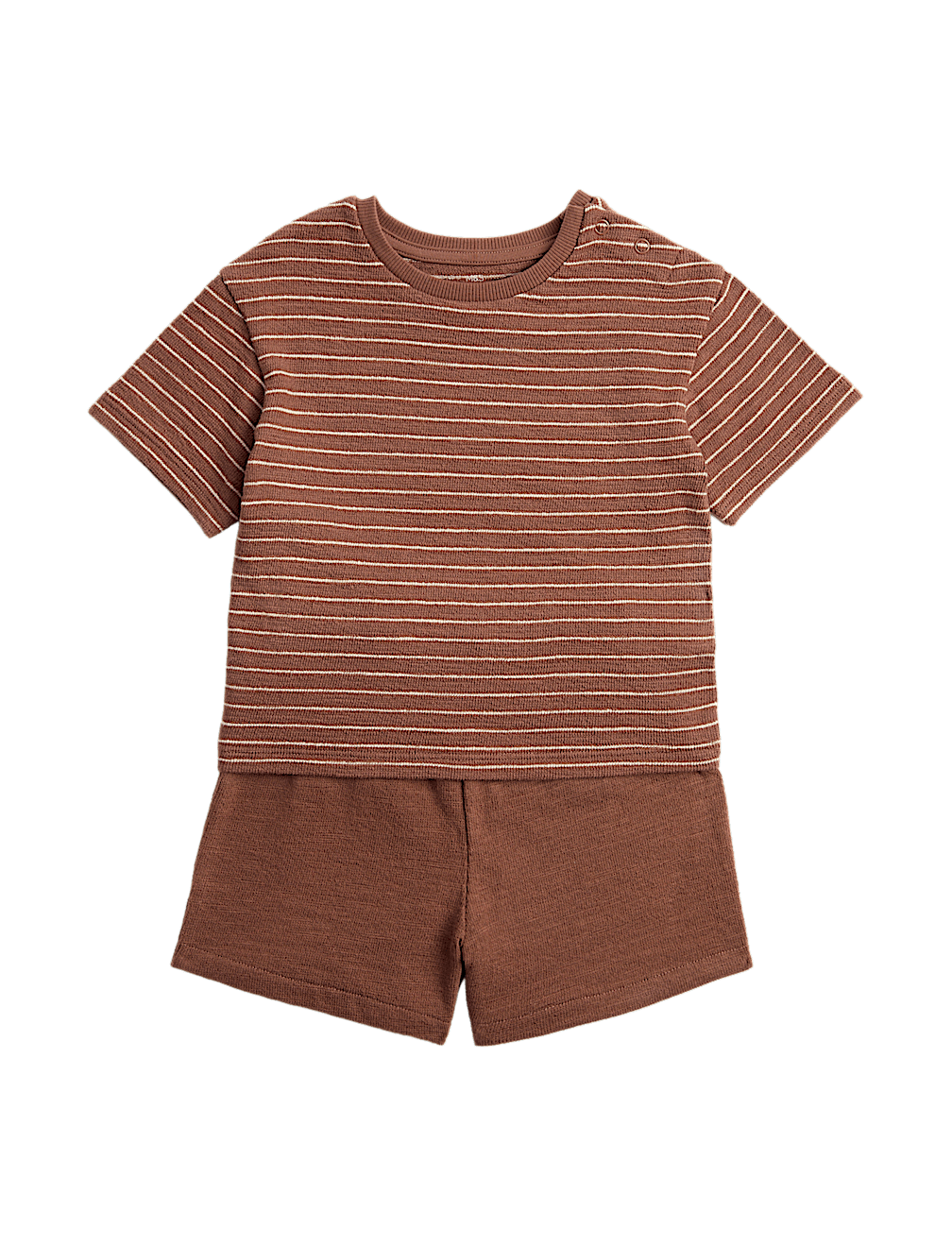 Pure Cotton Striped Shirt & Navy Shorts (0-5 Yrs)