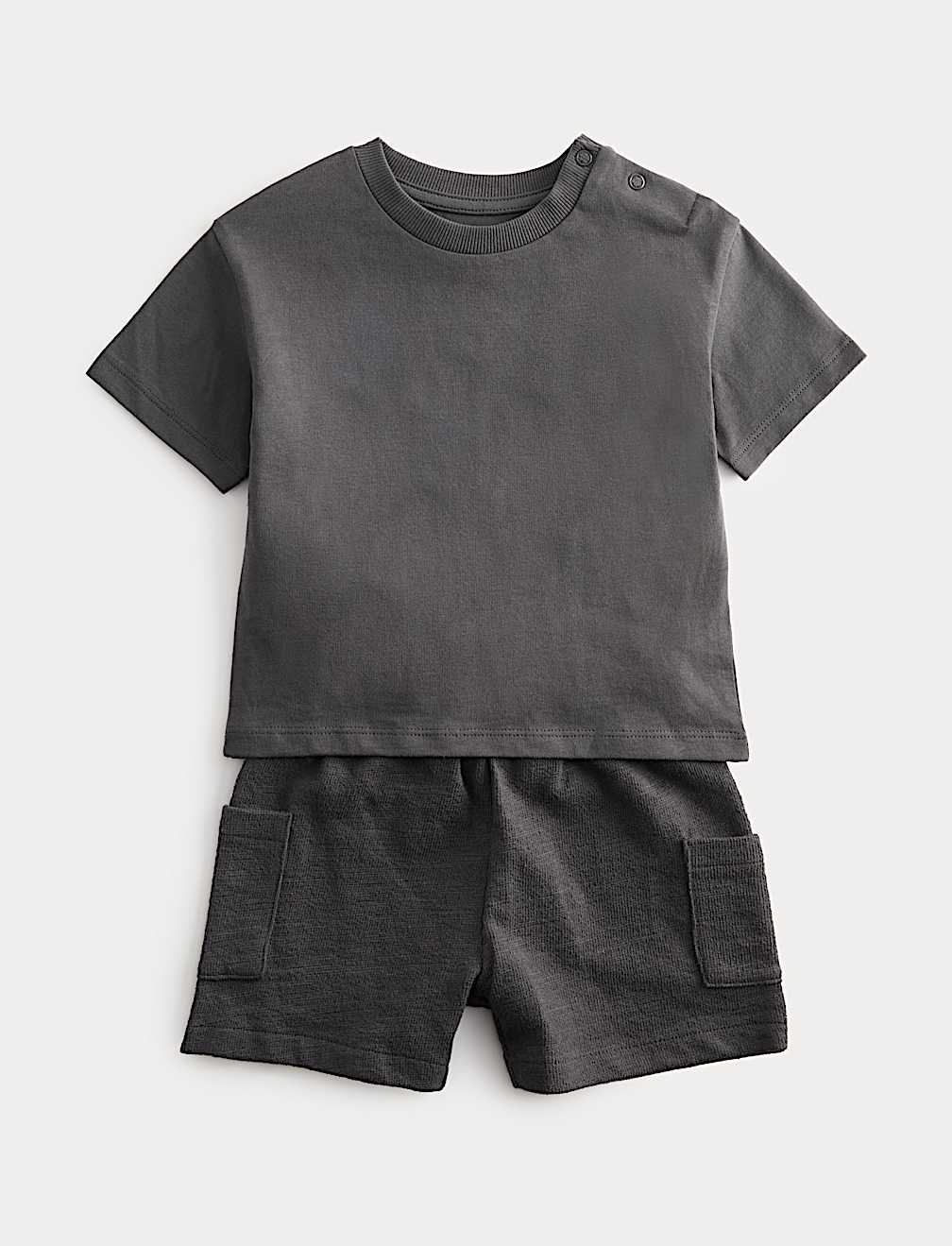 Pure Cotton Shirt & Cargo Shorts Outfit (0-5 Yrs)