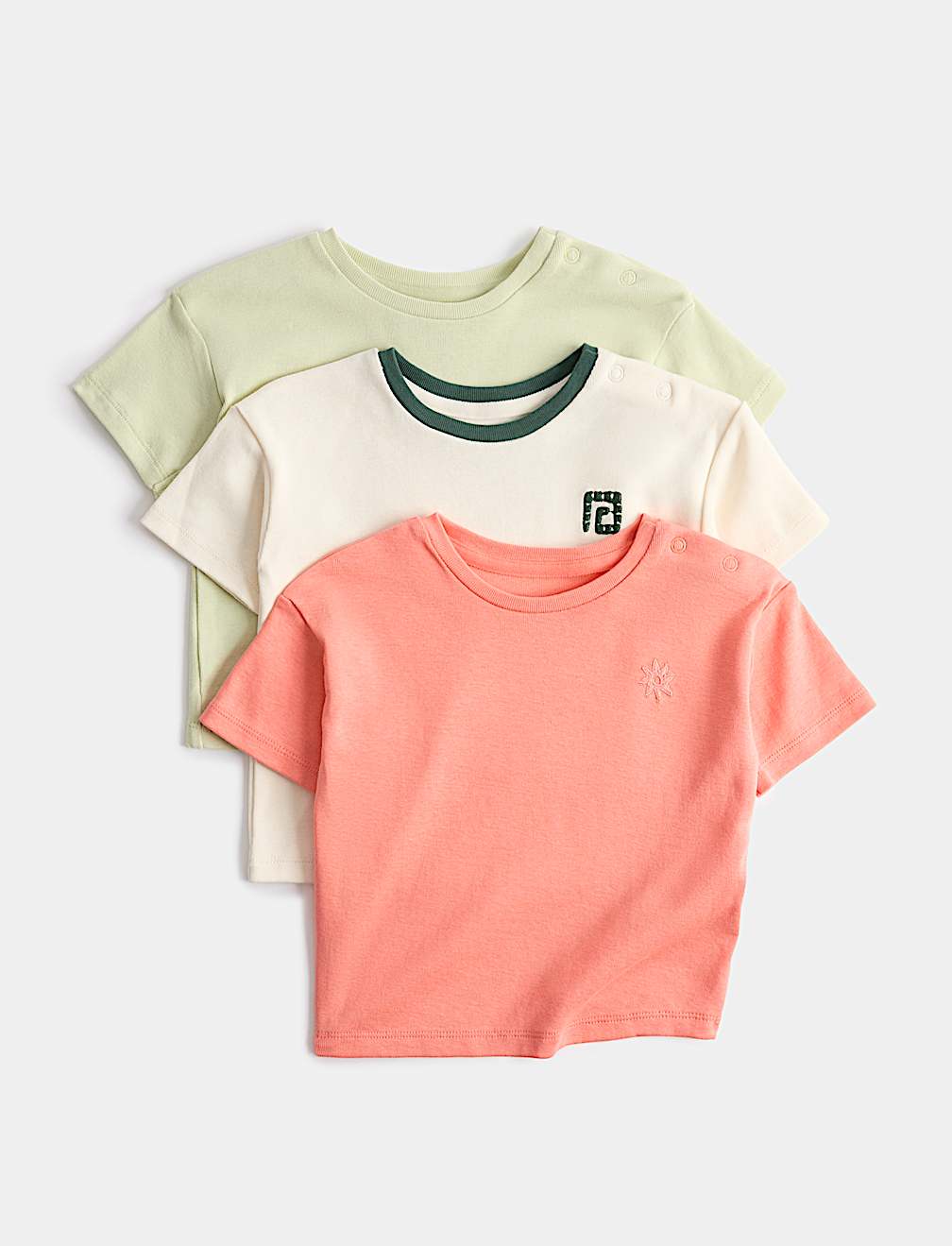3 Pack Pure Cotton Jersey Tops (0-5 Yrs)