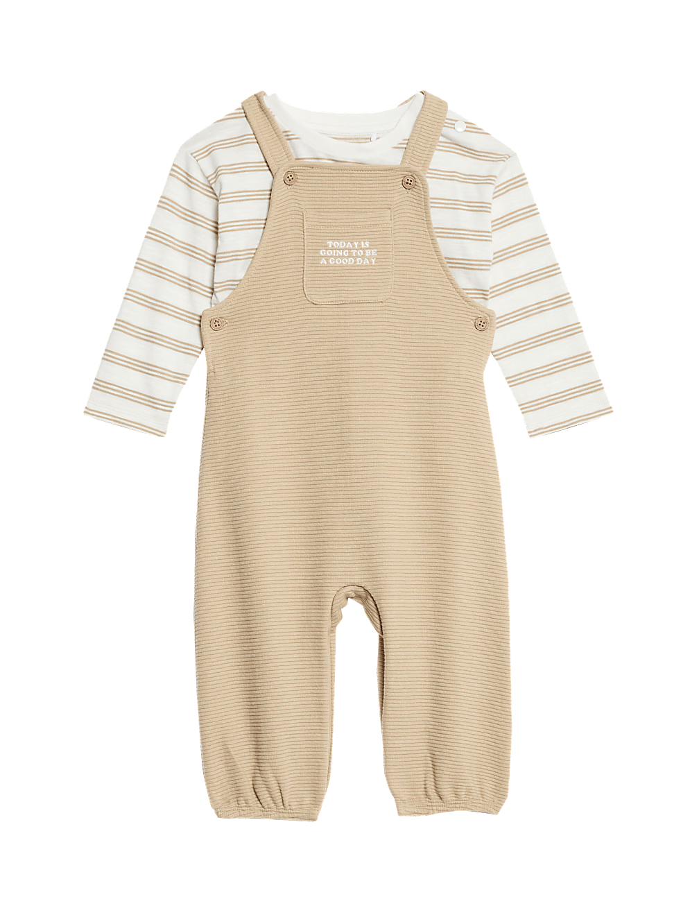 2pc Pure Cotton Dungaree Outfit (0 Mnths - 3 Yrs)