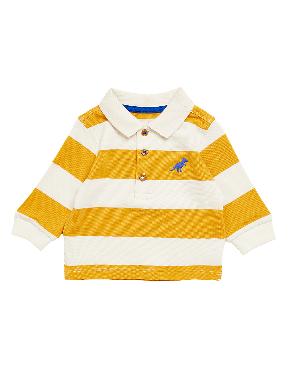 Pure Cotton Striped Polo T-Shirt (0-3 Yrs)