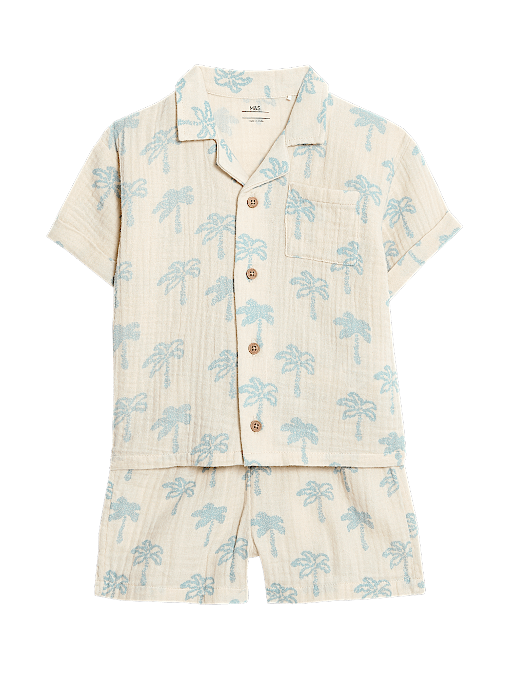 2pc Pure Cotton Palm Tree Top & Bottom Outfit (0 Mths - 6 Yrs)