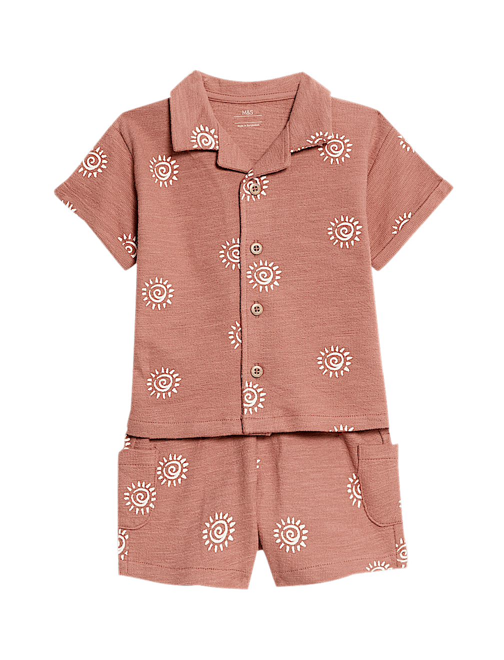 2pc Pure Cotton Shirt & Shorts Outfit (0-6 Yrs)