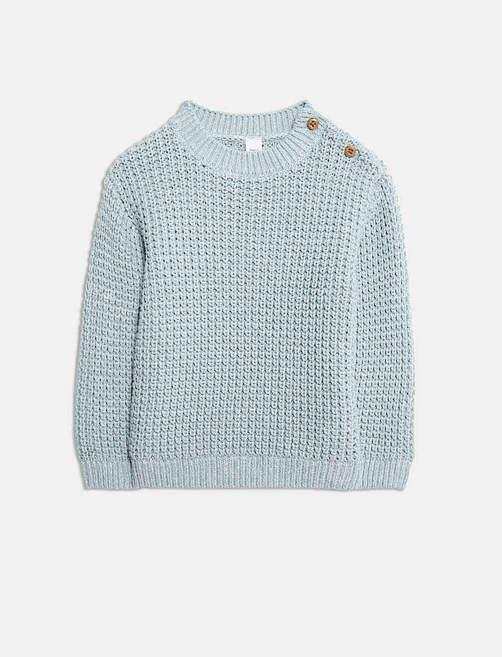 Pure Cotton Open Knit Jumper (0-3 Yrs)