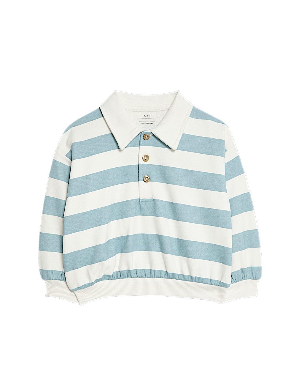 Cotton Rich Striped Rugby Sweatshirt (0-6 Yrs)