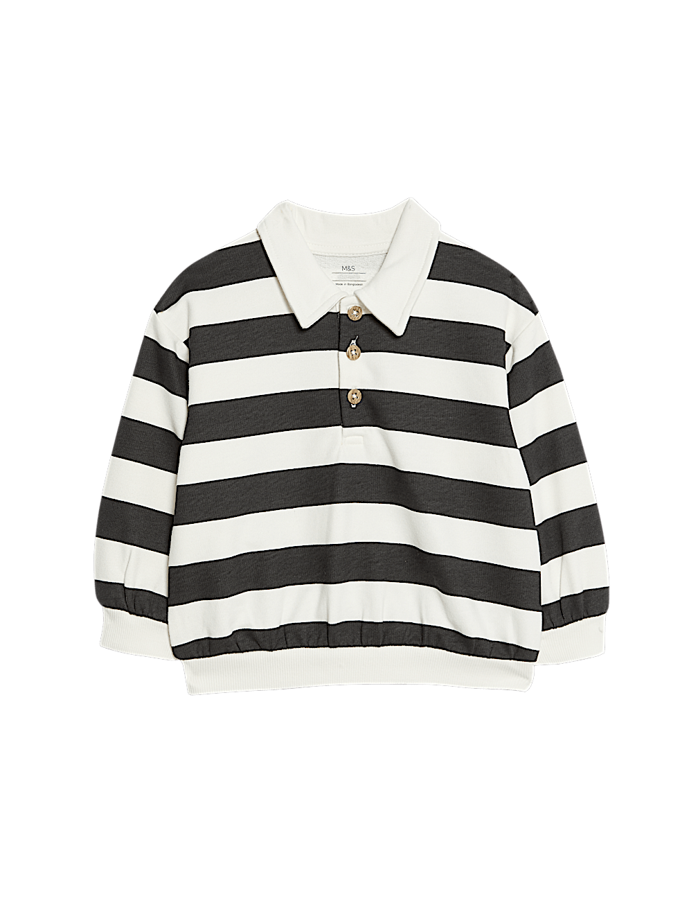 Cotton Rich Striped Rugby Sweatshirt (0-6 Yrs)