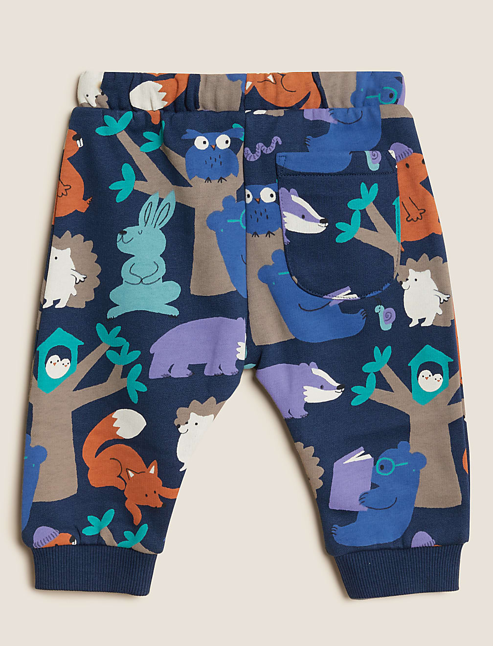 Cotton Rich Woodland Print Joggers (0-3 Yrs)