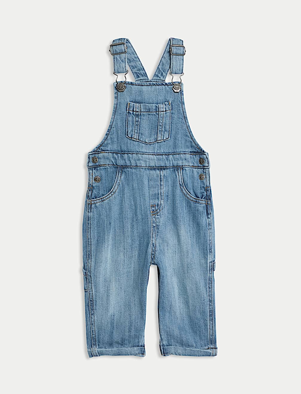 2pc Pure Cotton Denim Dungaree Outfit (0-3 Yrs)