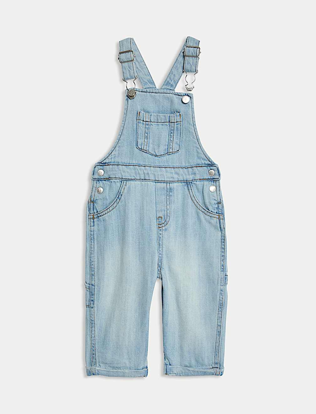 2pc Pure Cotton Denim Dungaree Outfit (0-3 Yrs)