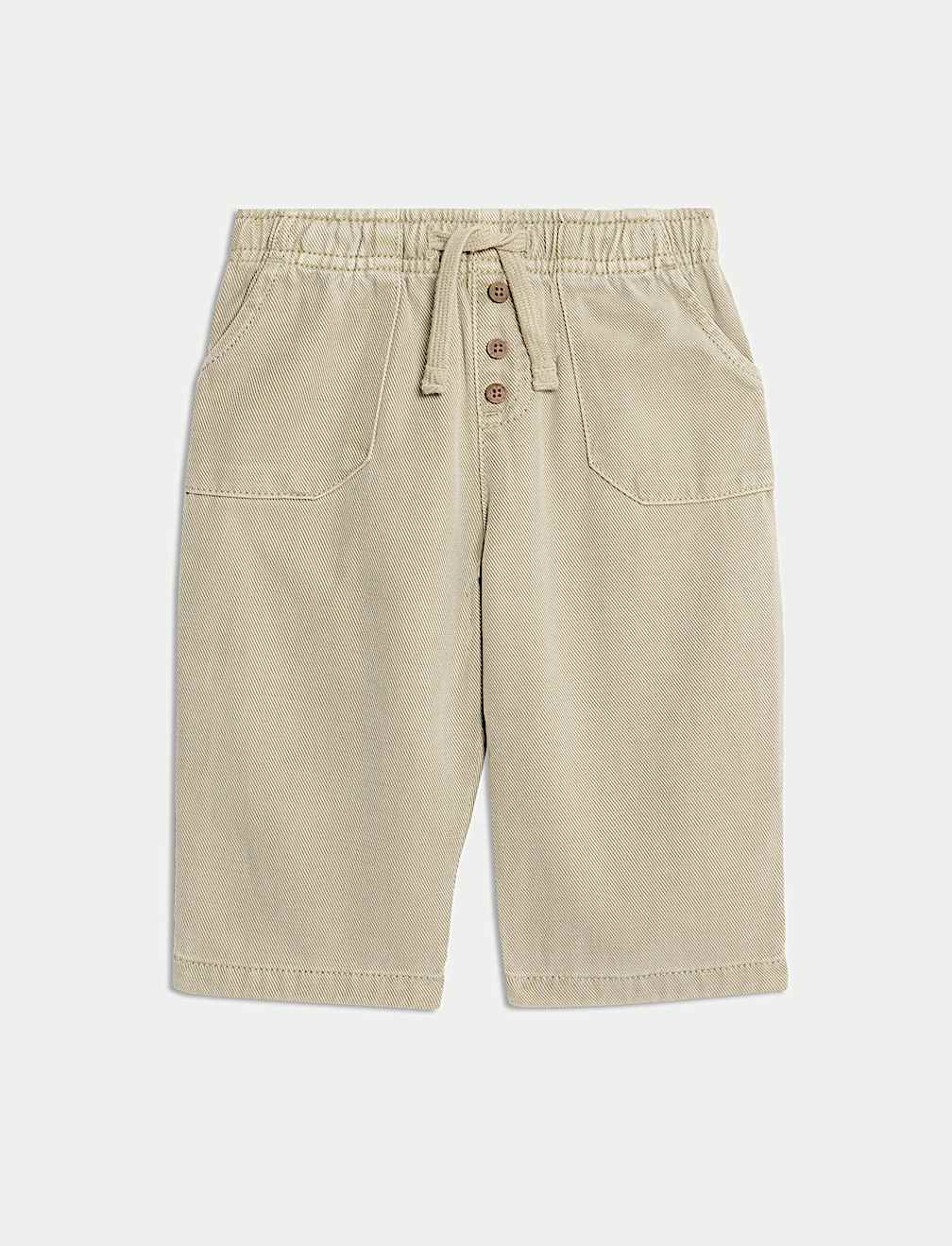 Cotton Blend Plain Trousers (0-6 Yrs)