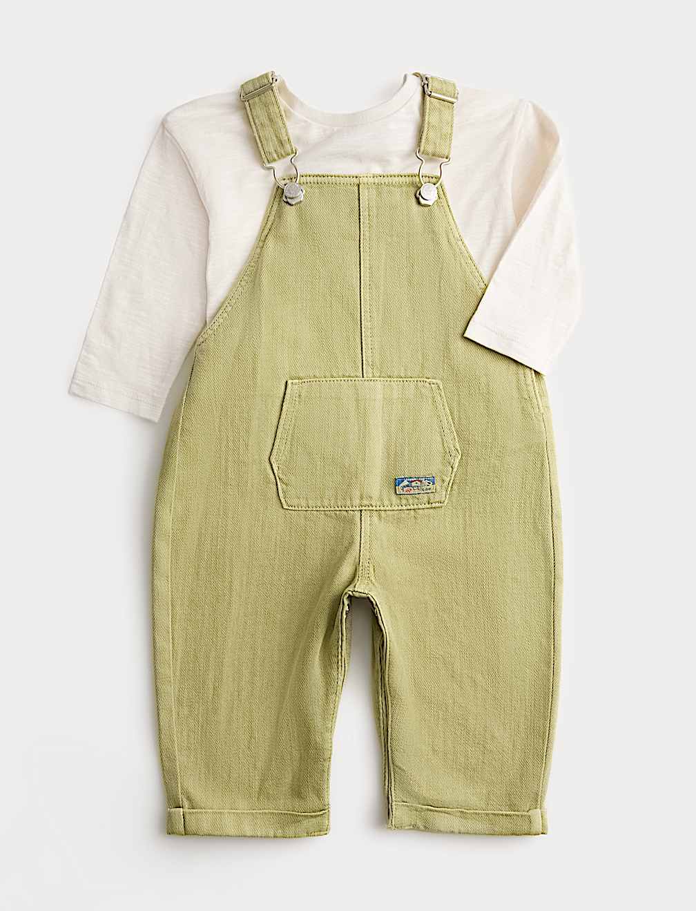 Cotton Rich Dungarees & Top Outfit (0-3 Yrs)