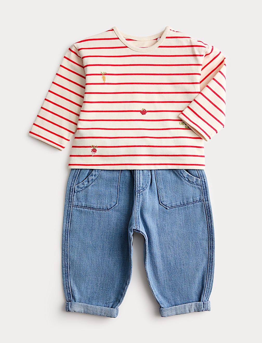 2 Piece Cotton Rich Striped Outfit (0-3 Yrs)