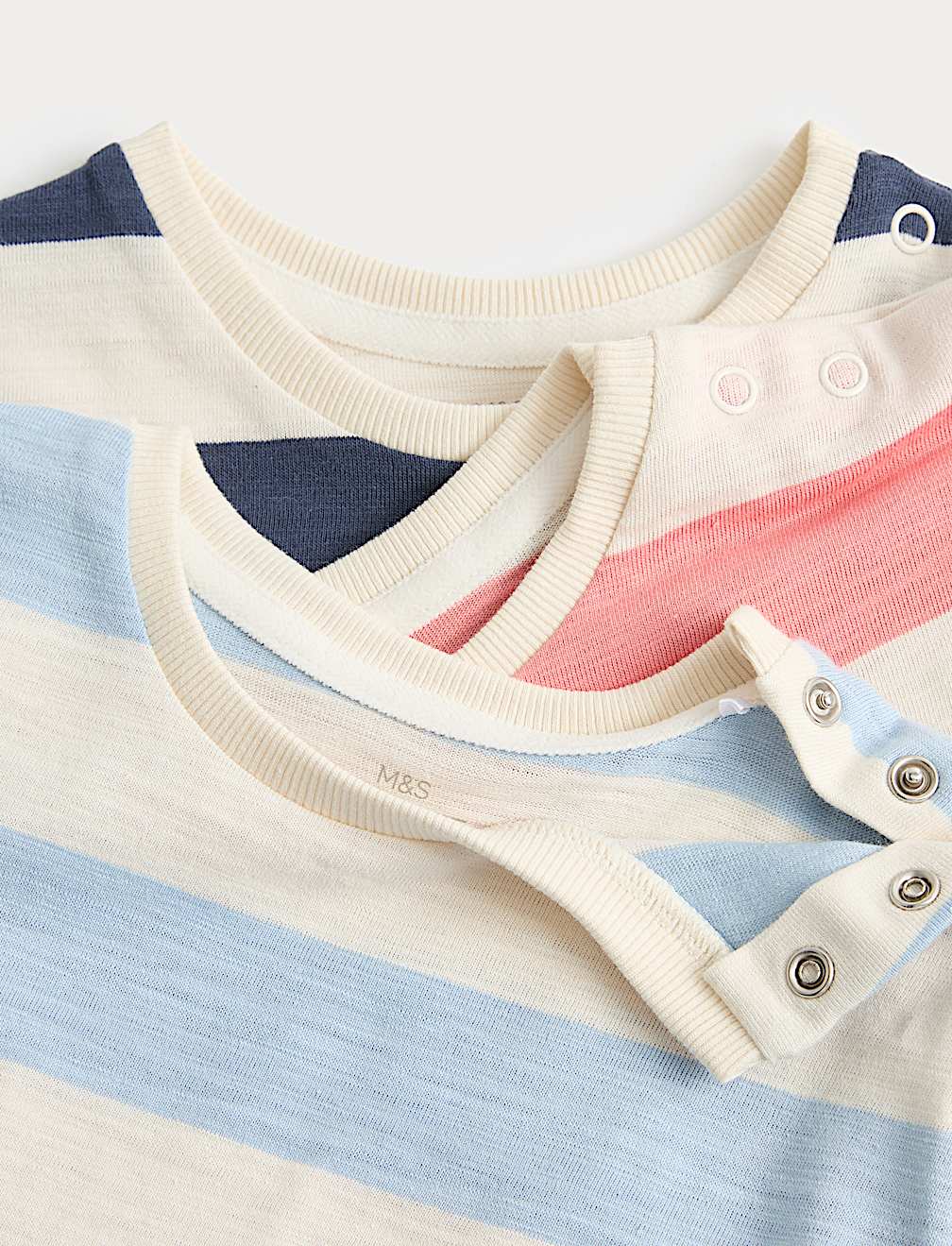 3 Pack Pure Cotton Striped Tops (0-5 Yrs)